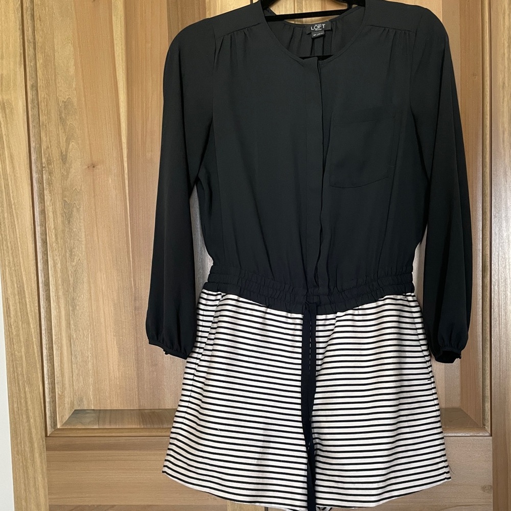 LOFT Stylish long sleeve romper pockets waist drawstring 4P BUNDLE 2 SAVE 10%